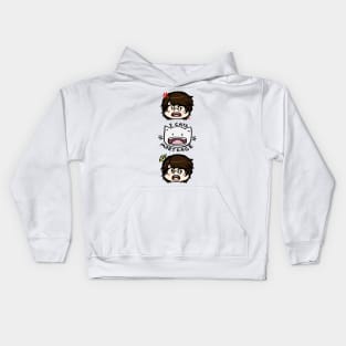 Q- 2 Cats & A Mortgage Kids Hoodie